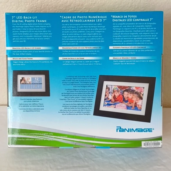 New Panimage by Pandigital 7" Digital Photo Frame DPF72 LED-Backlit LCD Screen - Picture 5 of 9